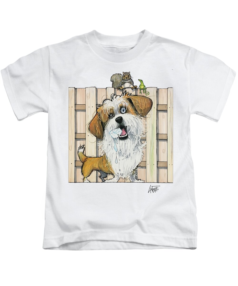 Hemmert Kids T-Shirt featuring the drawing Hemmert 5034 by Canine Caricatures By John LaFree
