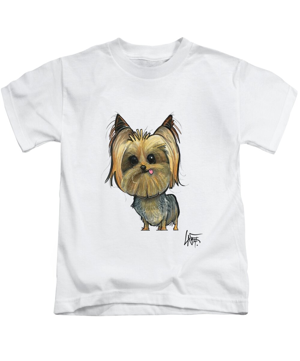 Hernly Kids T-Shirt featuring the drawing Hernly 4819 by Canine Caricatures By John LaFree