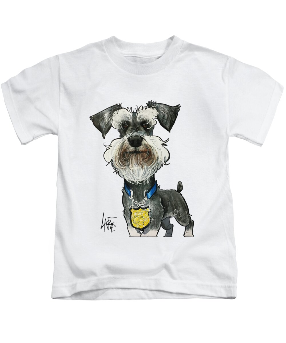 Hesse Kids T-Shirt featuring the drawing Hesse 4378 by Canine Caricatures By John LaFree