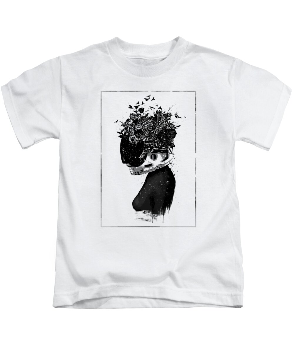Girl Kids T-Shirt featuring the mixed media Hybrid girl by Balazs Solti