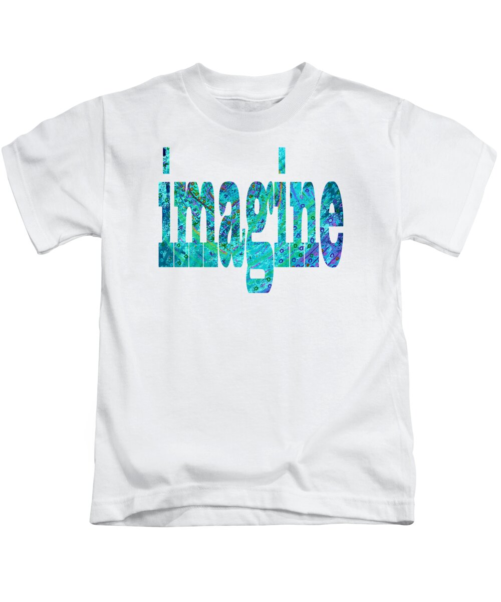 Imagine Kids T-Shirt featuring the painting Imagine 1013 by Corinne Carroll