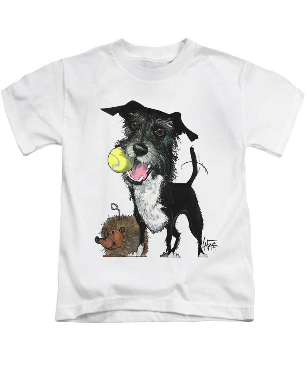 Irvin Kids T-Shirt featuring the drawing Irvin GC1PET040 by John LaFree