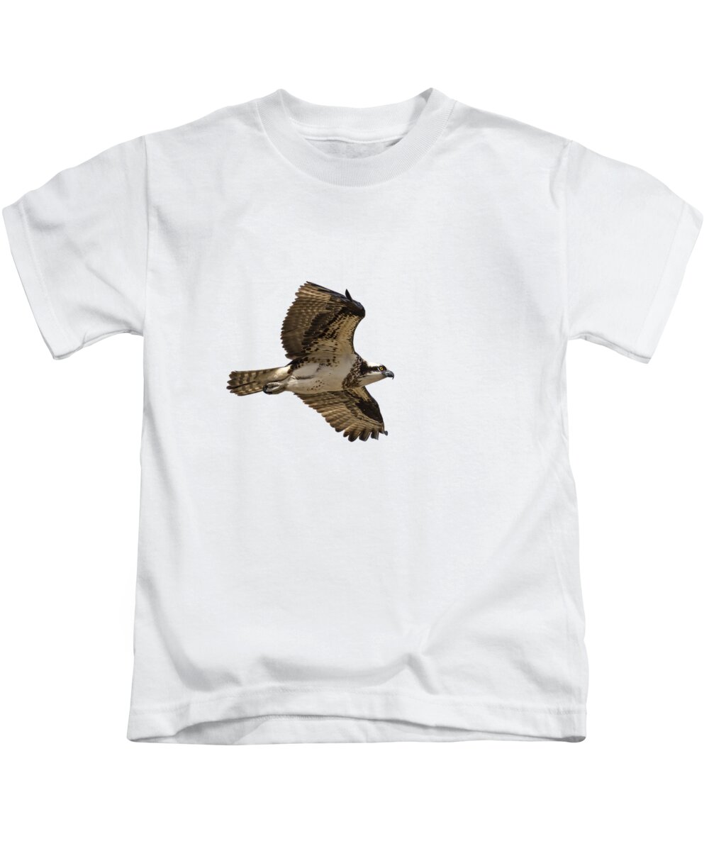 Osprey Kids T-Shirt featuring the photograph Isolated Osprey 2019-1 by Thomas Young