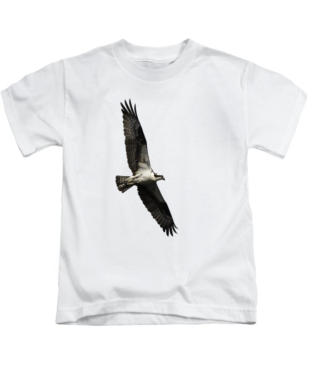 Osprey Kids T-Shirt featuring the photograph Isolated Osprey 2019-3 by Thomas Young