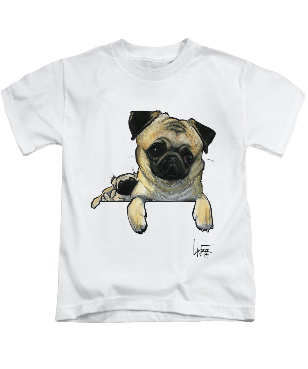 John Kids T-Shirt featuring the drawing John 4832 by Canine Caricatures By John LaFree