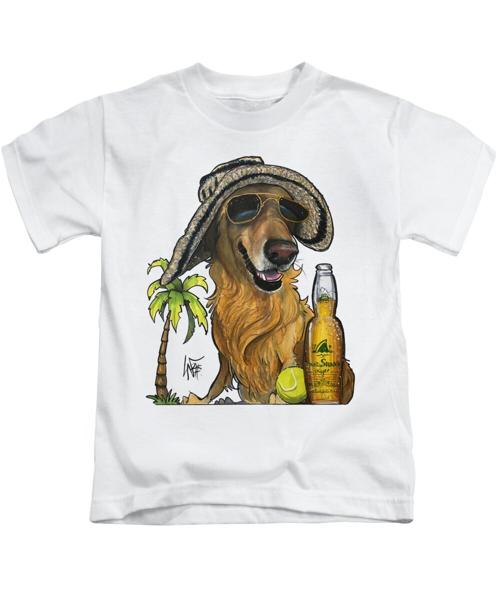 Kanter Kids T-Shirt featuring the drawing Kantner 5094 by Canine Caricatures By John LaFree