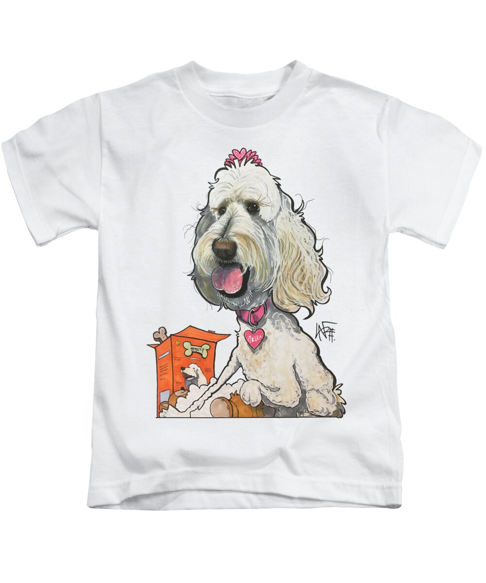 Kempf 4474 Kids T-Shirt featuring the drawing Kempf 4474 by Canine Caricatures By John LaFree