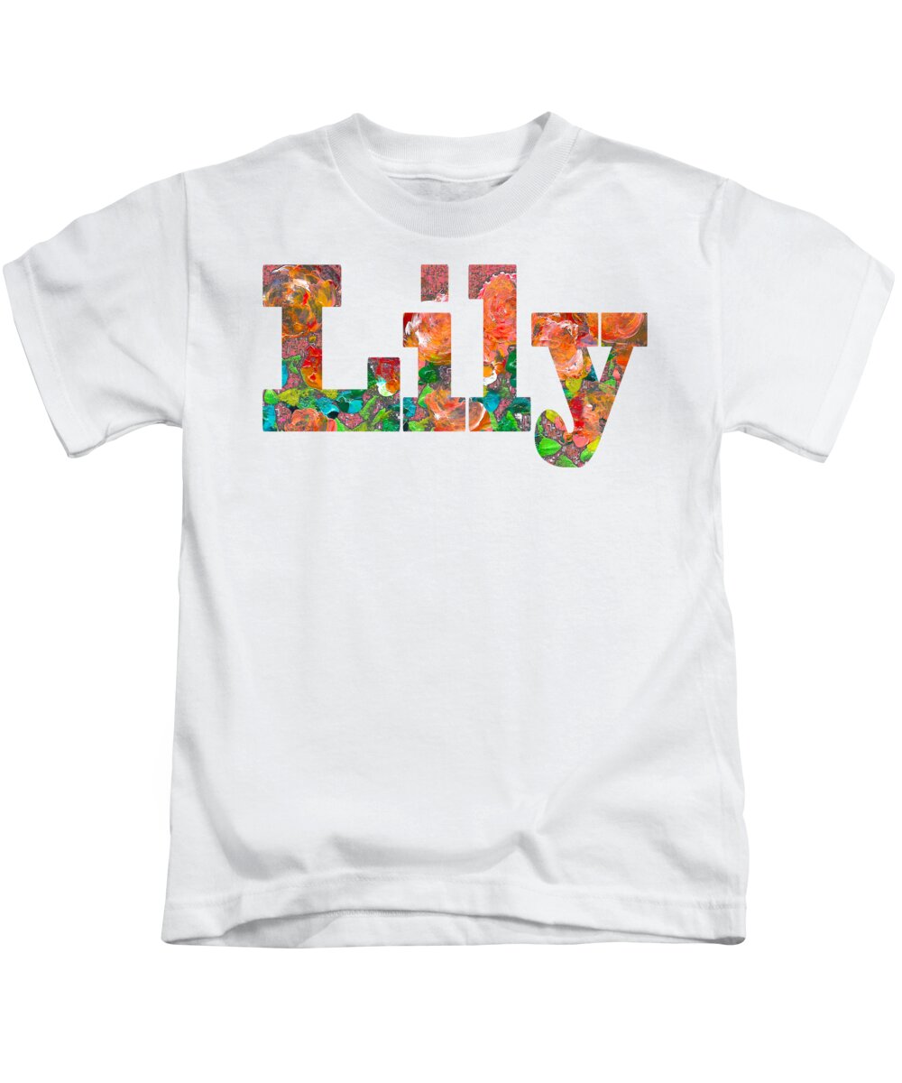 Lily Kids T-Shirt featuring the painting Lily by Corinne Carroll