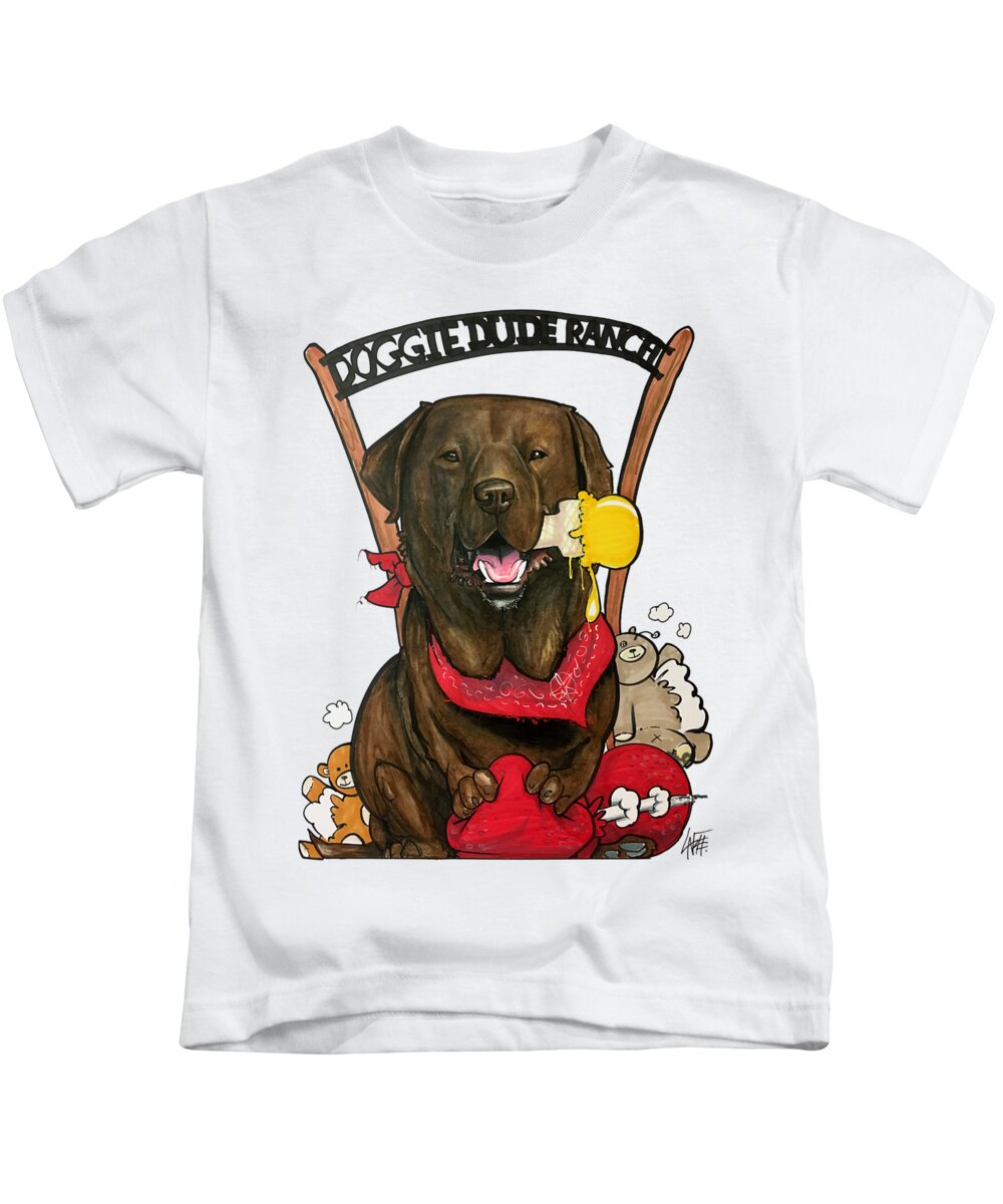 Mackinder 4406 Kids T-Shirt featuring the drawing MacKinder 4406 by Canine Caricatures By John LaFree