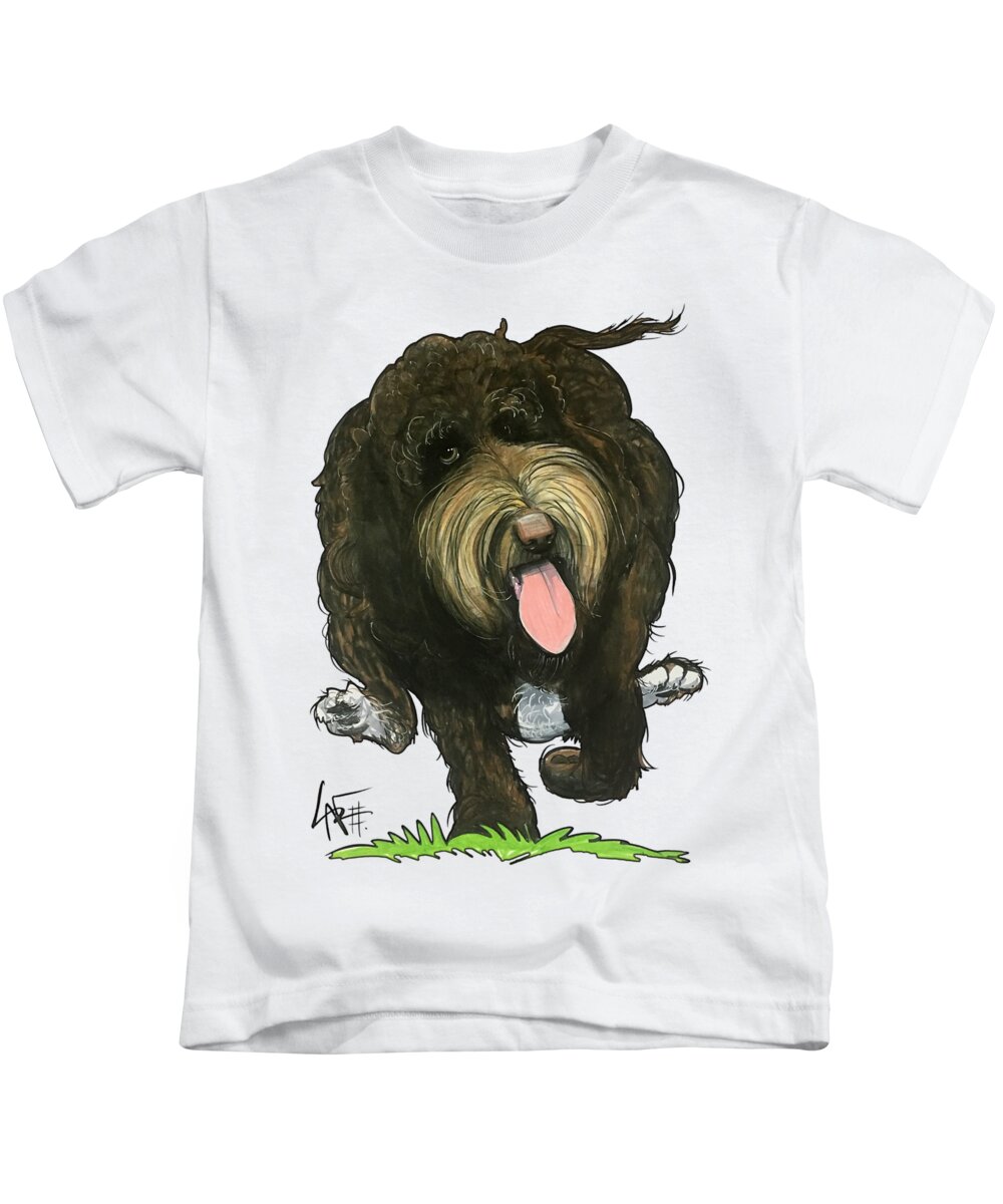 Martino 4576 Kids T-Shirt featuring the drawing Martino 4576 by Canine Caricatures By John LaFree
