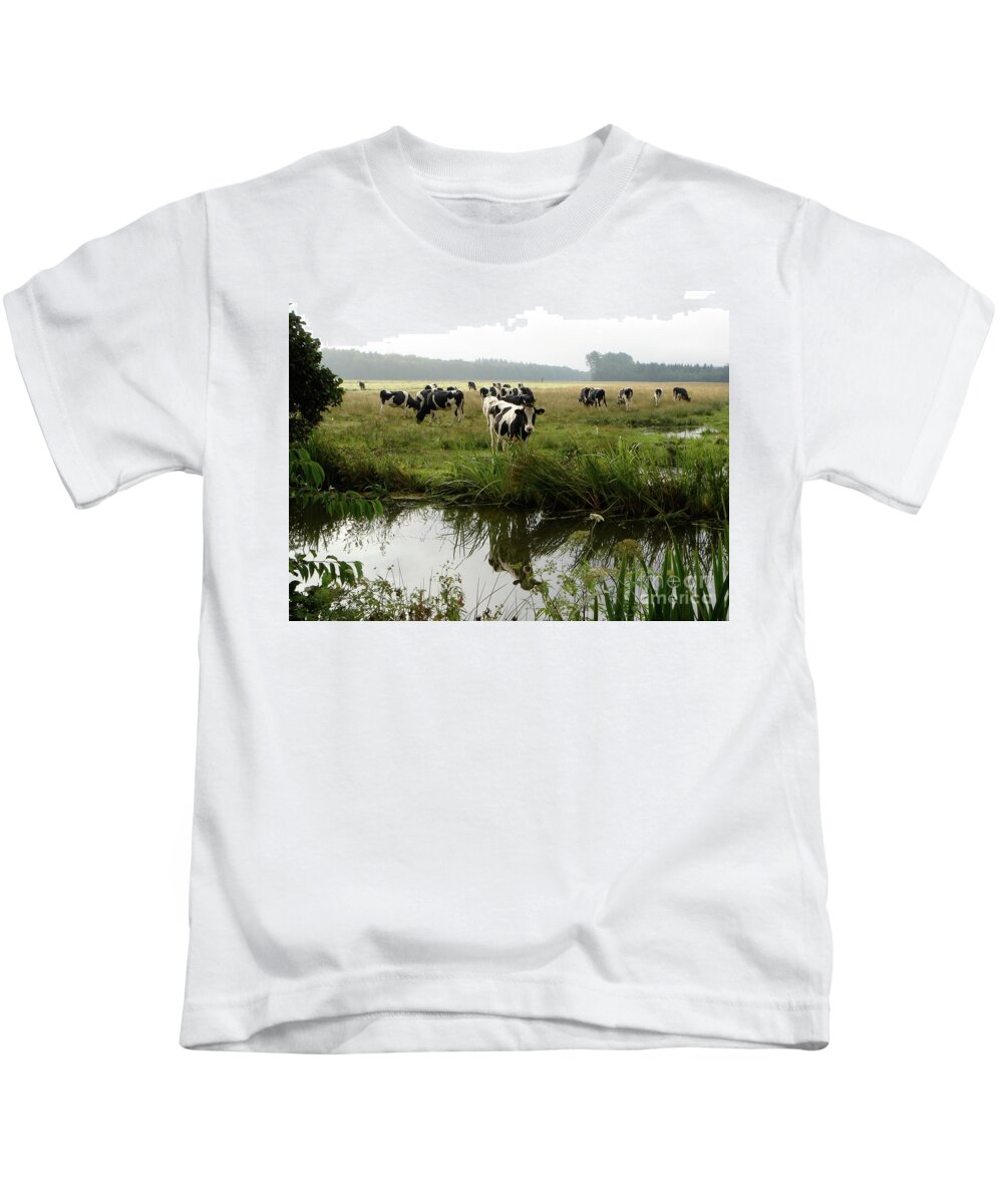 Cow Kids T-Shirt featuring the photograph Meadowlands by Jan Daniels