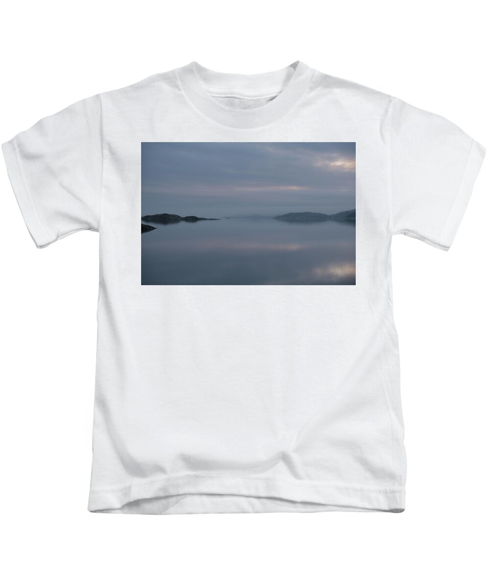 Sweden Kids T-Shirt featuring the pyrography Misty day by Magnus Haellquist