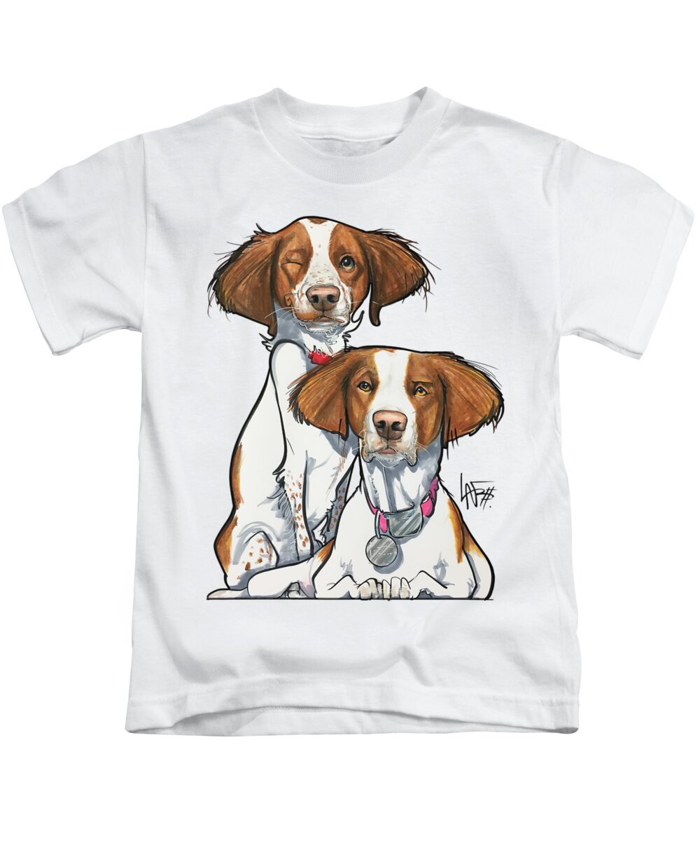 Mullarky 4796 Kids T-Shirt featuring the drawing Mullarky 4796 by Canine Caricatures By John LaFree