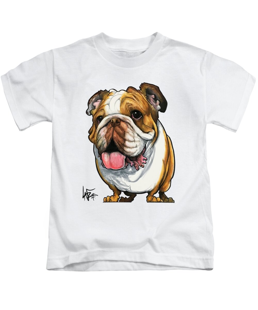 Murphy Kids T-Shirt featuring the drawing Murphy 4289 by Canine Caricatures By John LaFree