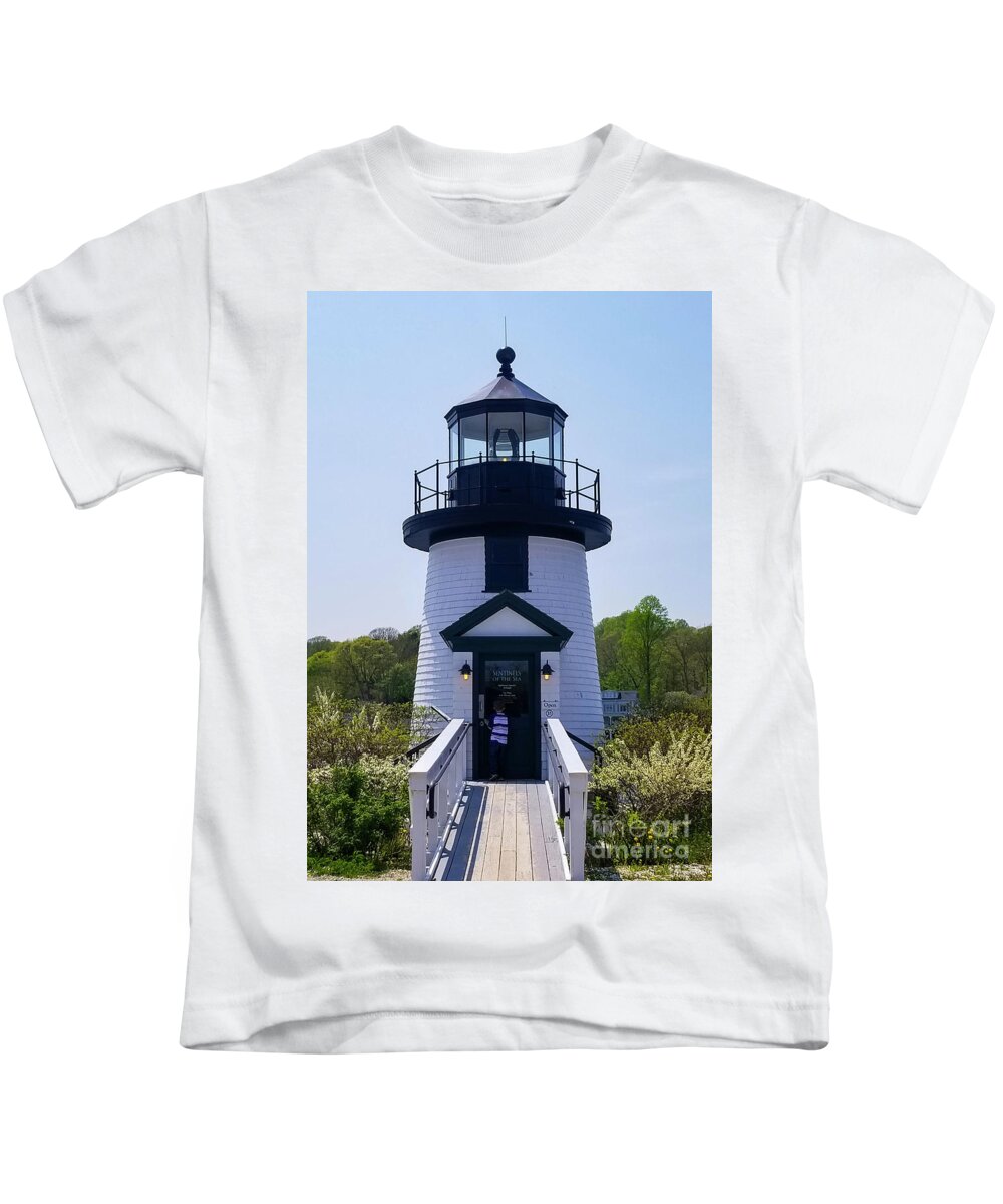 Mystic Seaport Kids T-Shirt featuring the photograph Mystic Seaport Light by Elizabeth M