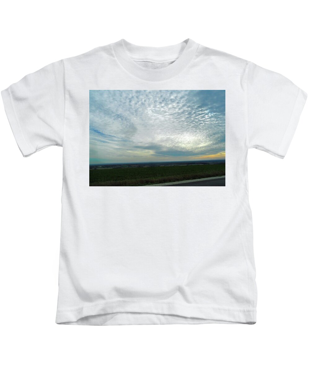 Never Coming Down Kids T-Shirt featuring the photograph Never Coming Down by Cyryn Fyrcyd