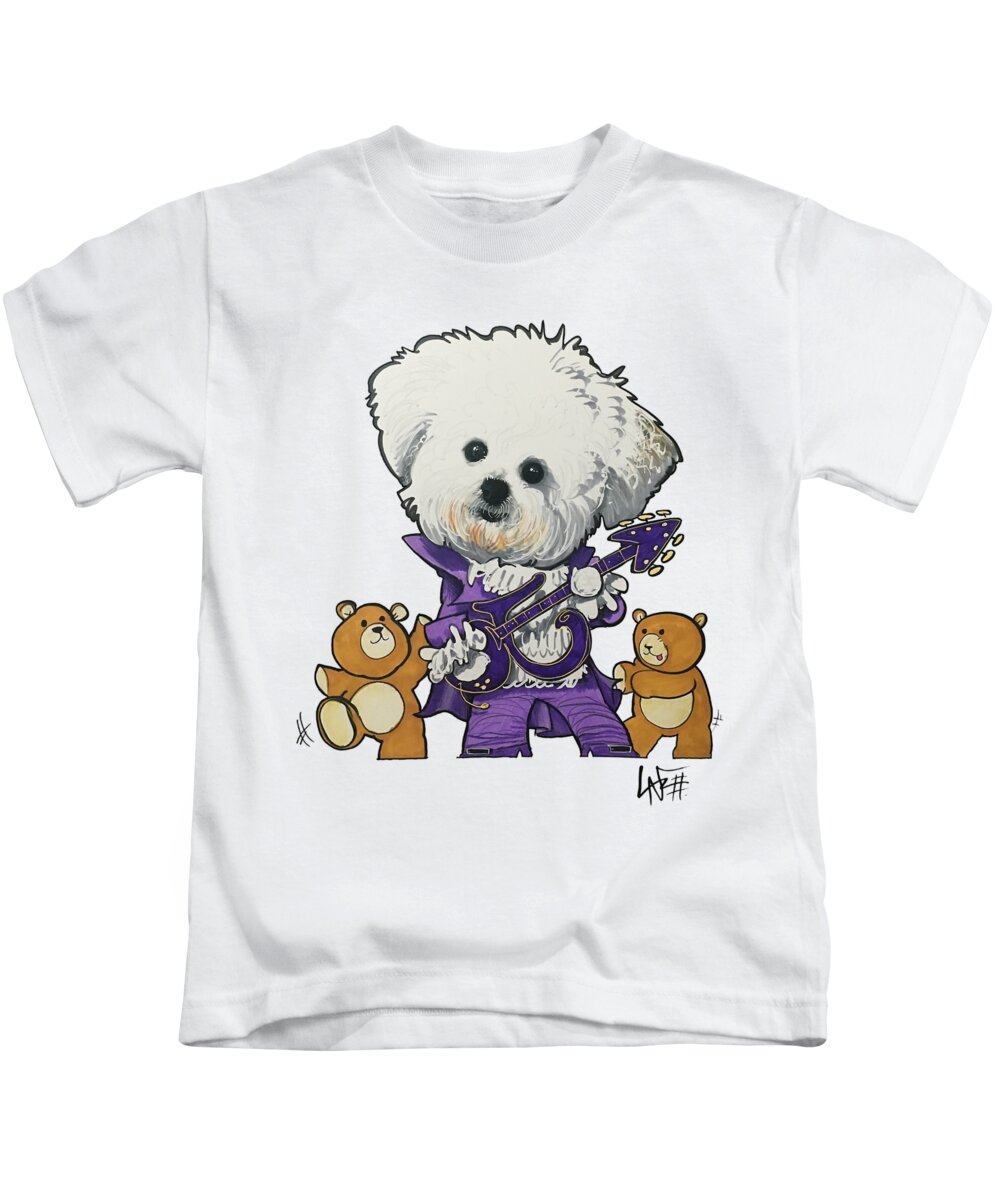 Nuovo Kids T-Shirt featuring the drawing Nuovo 5083 by Canine Caricatures By John LaFree