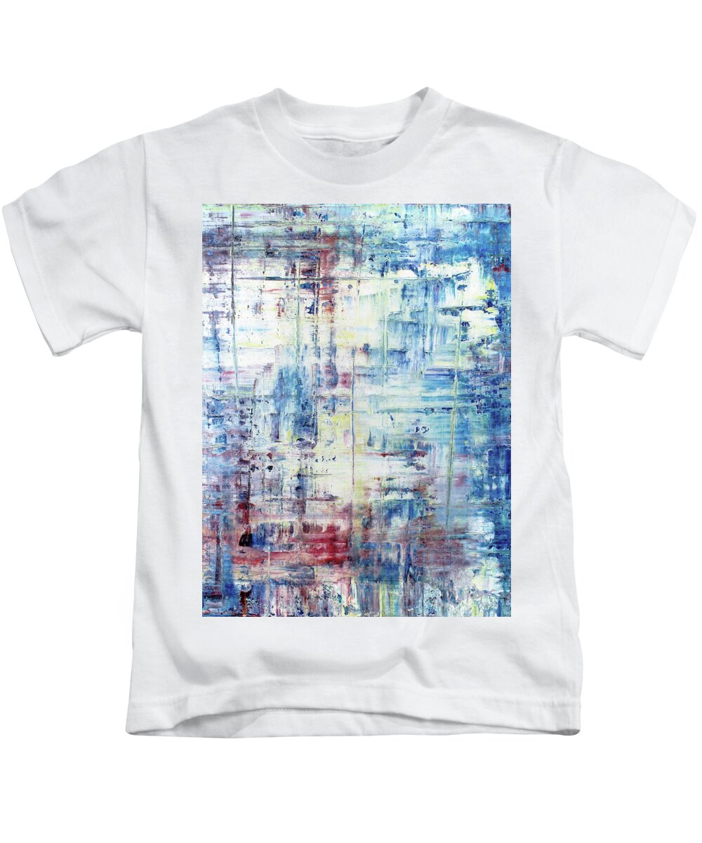 Derek Kaplan Kids T-Shirt featuring the painting Opt.29.18 'A Place To Rest' by Derek Kaplan