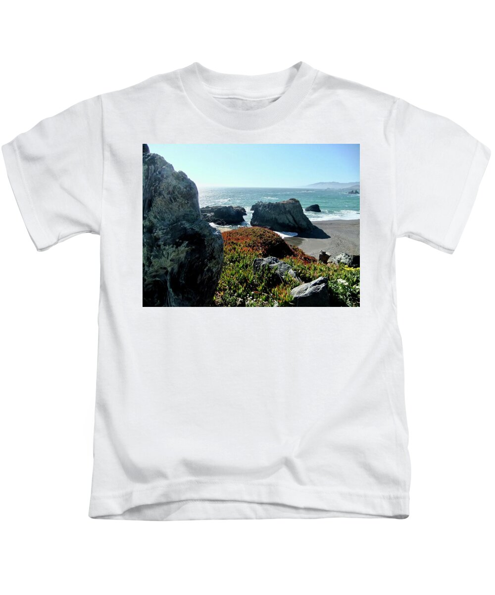 Pacific Ocean Kids T-Shirt featuring the photograph Pacific Ocean Beauty by Kathy Chism