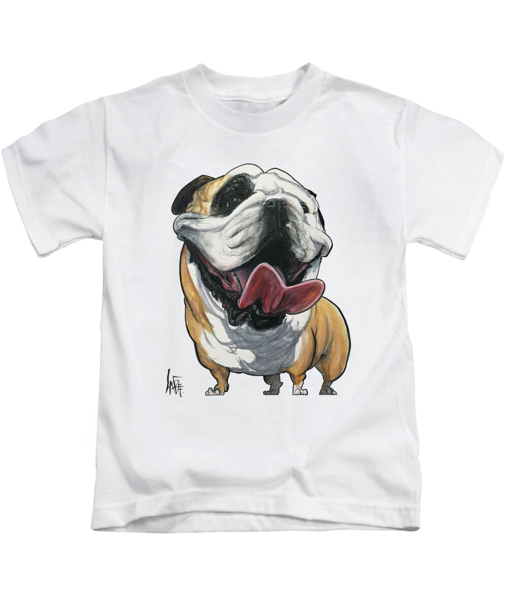Parrott Kids T-Shirt featuring the drawing Parrott 5039 by Canine Caricatures By John LaFree