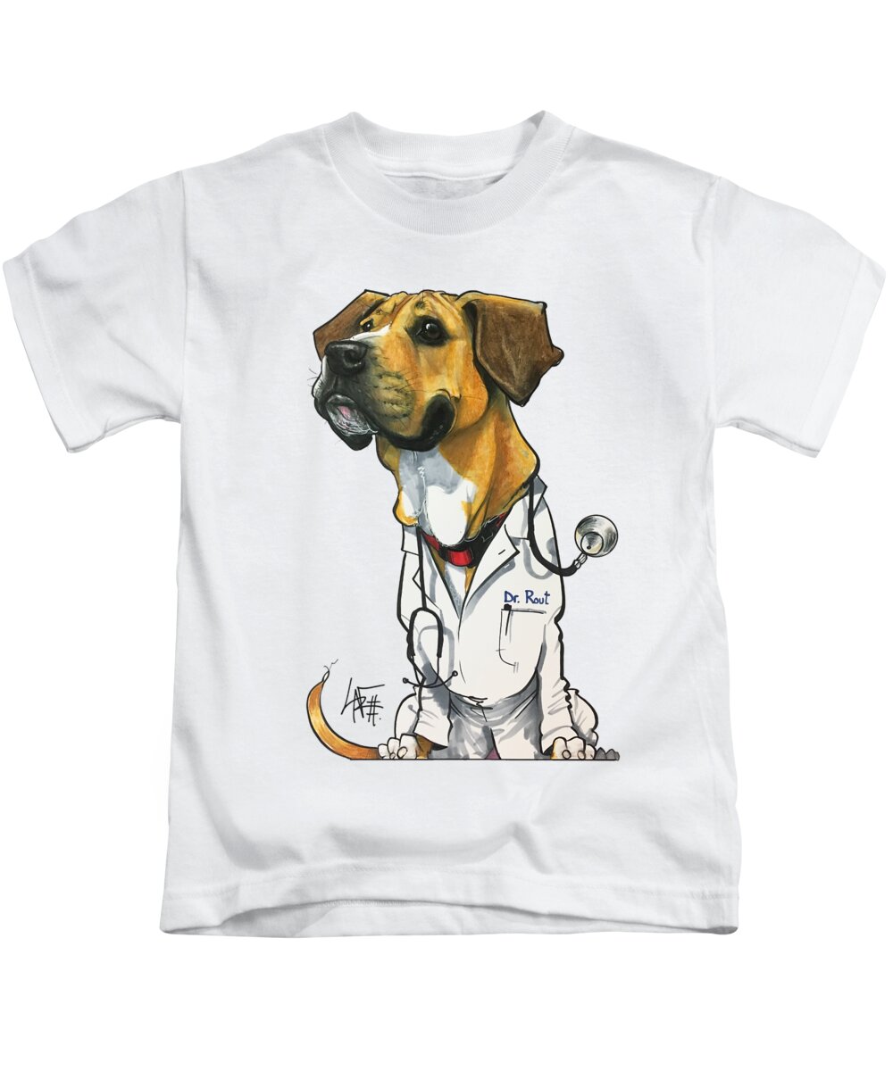 Pettit Kids T-Shirt featuring the drawing Pettit 4396 by Canine Caricatures By John LaFree