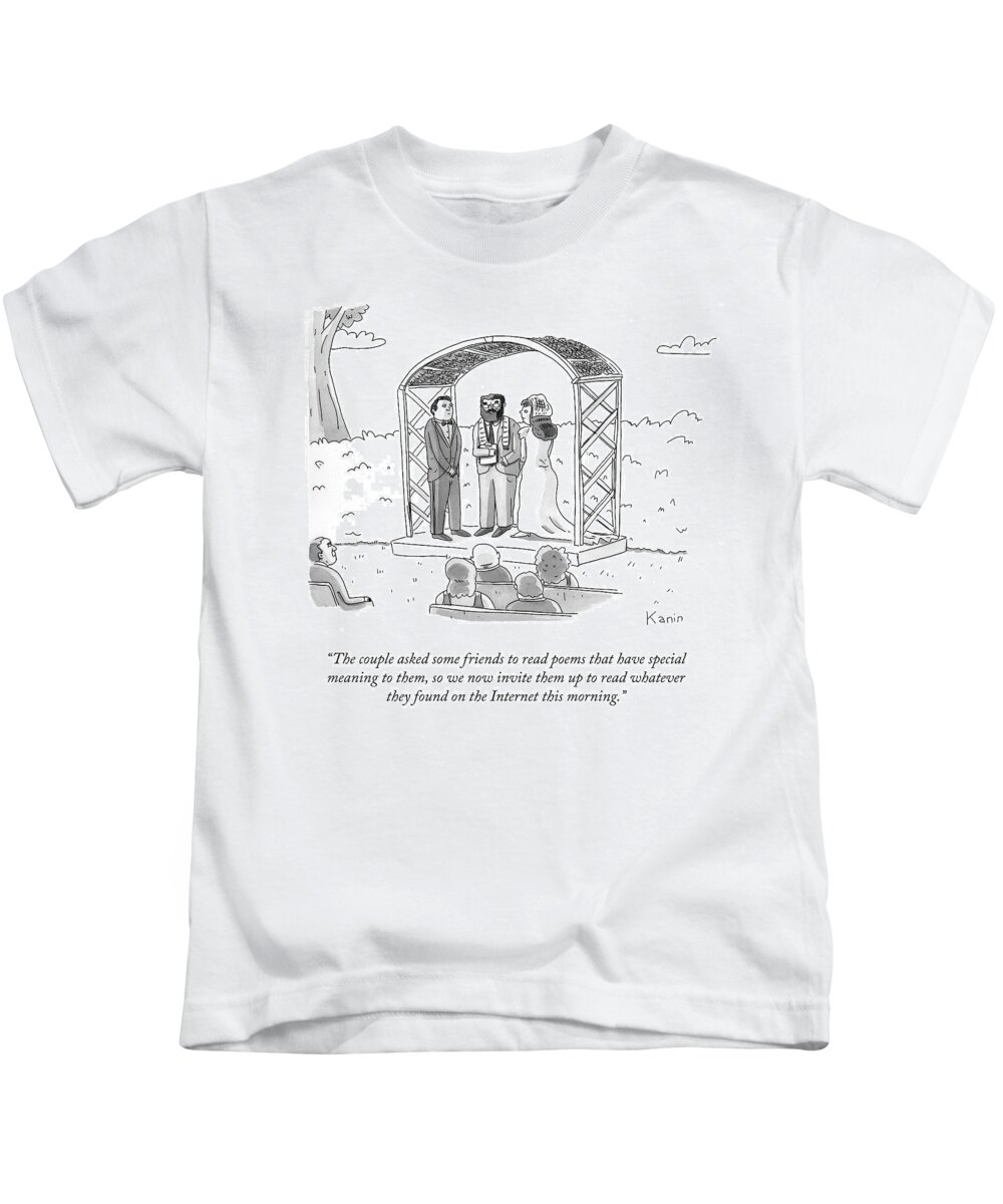the Couple Asked Some Friends To Read Poems That Have Special Meaning To Them Kids T-Shirt featuring the photograph Poems With Special Meaning by Zachary Kanin