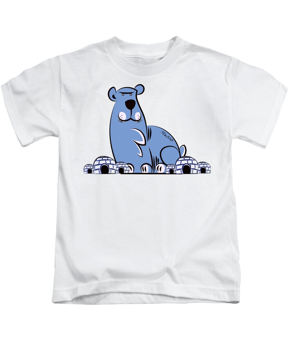 Polar Kids T-Shirt featuring the digital art Polar King by Piotr Dulski