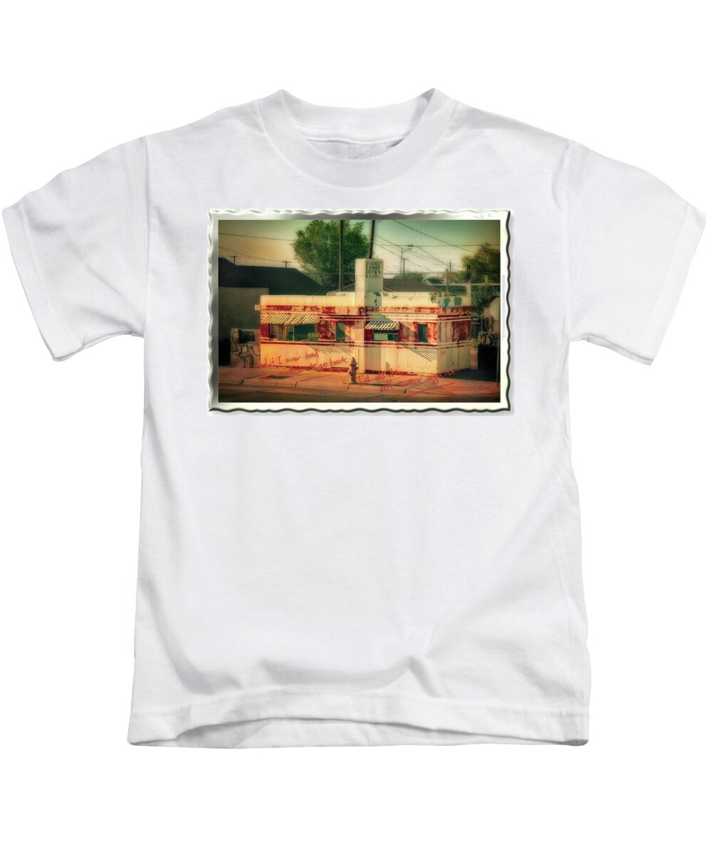 Highway Kids T-Shirt featuring the photograph Postcard for you N4 - The Diner by Micah Offman