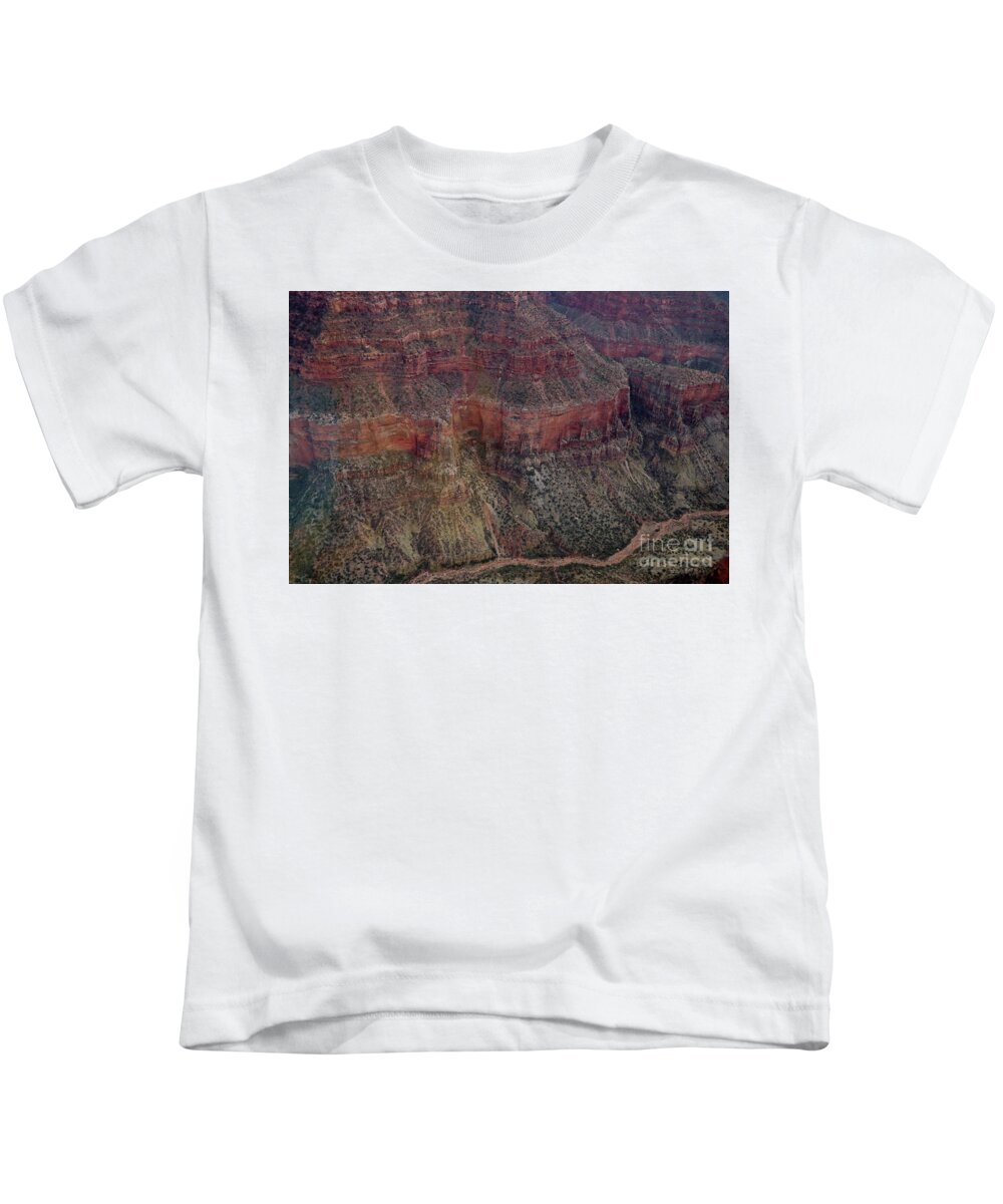 Mary Mikawoz Kids T-Shirt featuring the photograph Ridge Lines by Mary Mikawoz