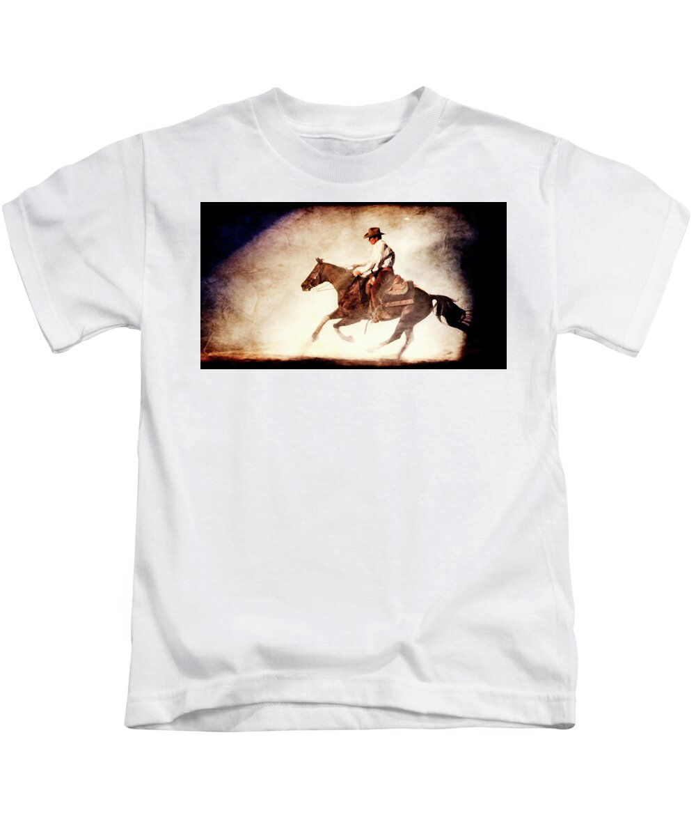 Lincoln Rogers Kids T-Shirt featuring the photograph Riding the Light by Lincoln Rogers