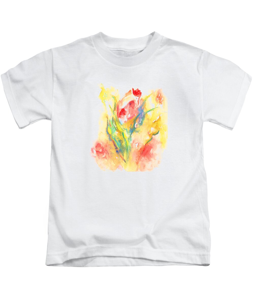 Roses Kids T-Shirt featuring the painting Rose Garden One by Elizabeth Lock