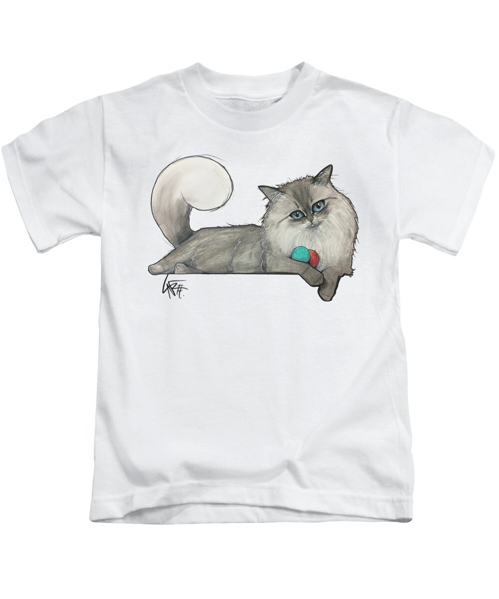Rose Kids T-Shirt featuring the drawing Rose GC1PET030 by Canine Caricatures By John LaFree
