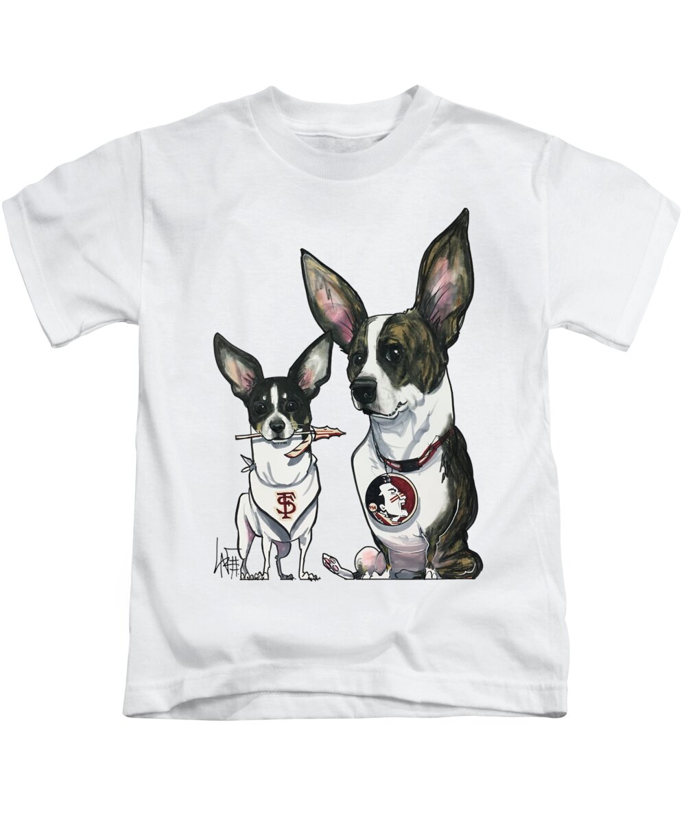 Scala 4610 Kids T-Shirt featuring the drawing Scala 4610 by Canine Caricatures By John LaFree