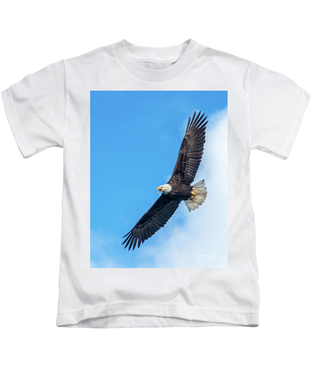 Alaska Kids T-Shirt featuring the photograph Screaming Eagle #2 by James Capo