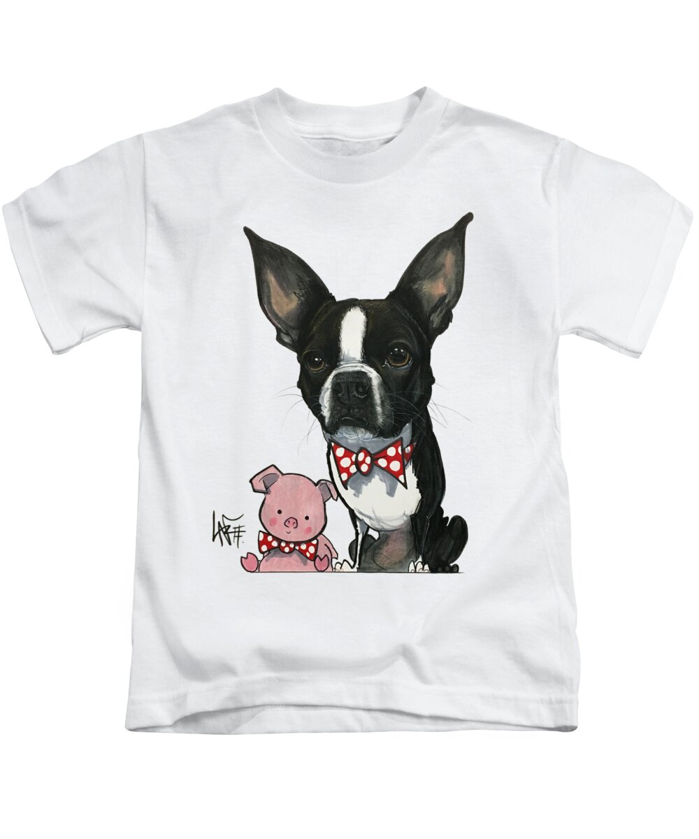 Slagel Kids T-Shirt featuring the drawing Slagel 5143 by Canine Caricatures By John LaFree