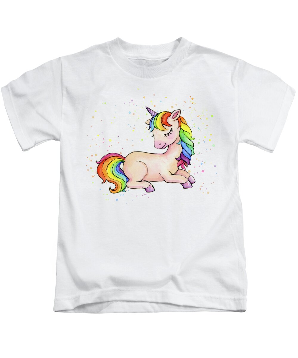 inktastic Sleeping Baby Unicorn Rainbow Mane Toddler T-Shirt Cute Unicorn