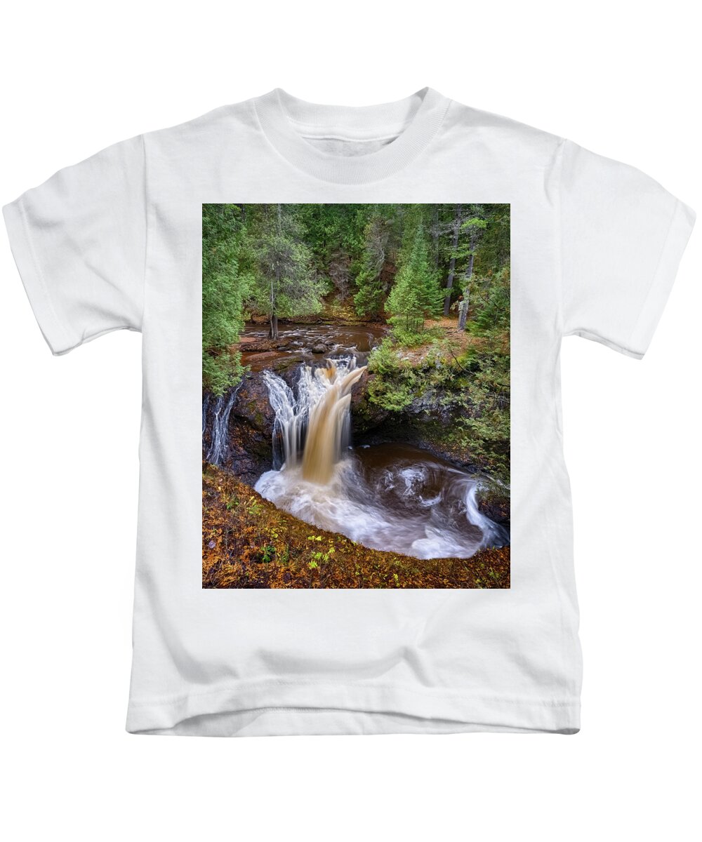 Waterfall Kids T-Shirt featuring the photograph Snake Pit Falls by Brad Bellisle