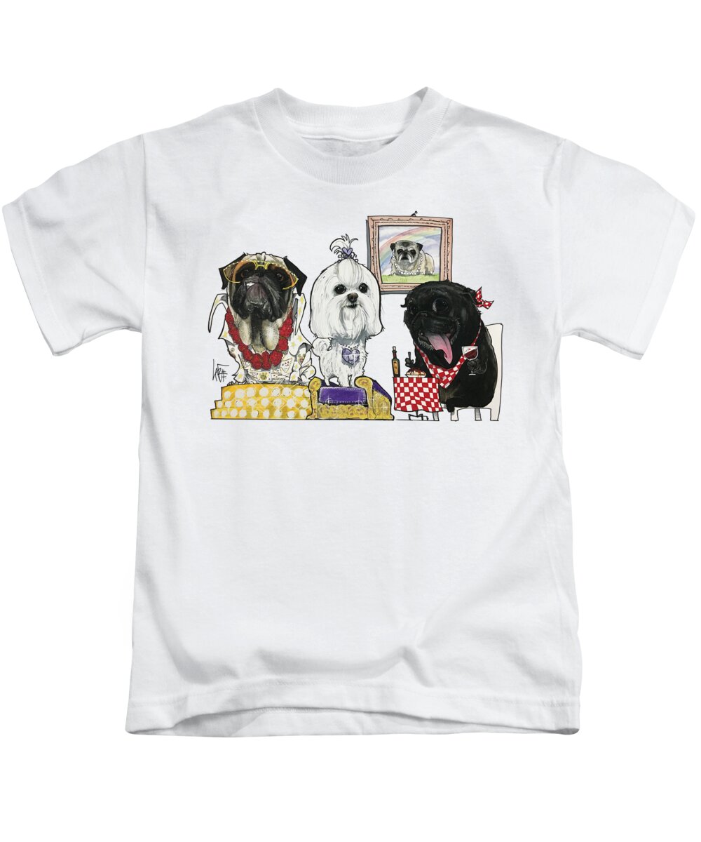 Storch 4362 Kids T-Shirt featuring the drawing Storch 4362 by Canine Caricatures By John LaFree