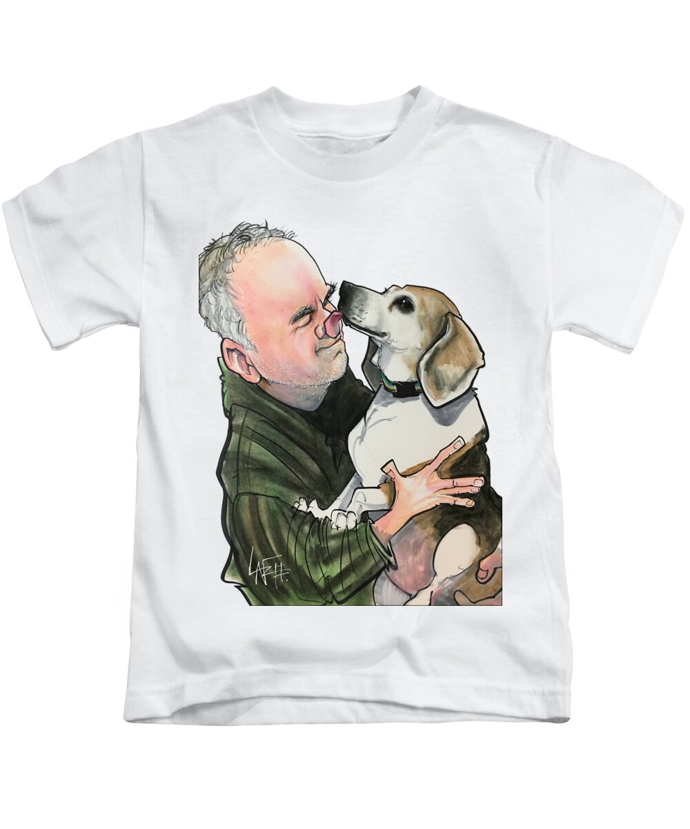 Tabereaux 4432 Kids T-Shirt featuring the drawing Tabereaux 4432 by Canine Caricatures By John LaFree
