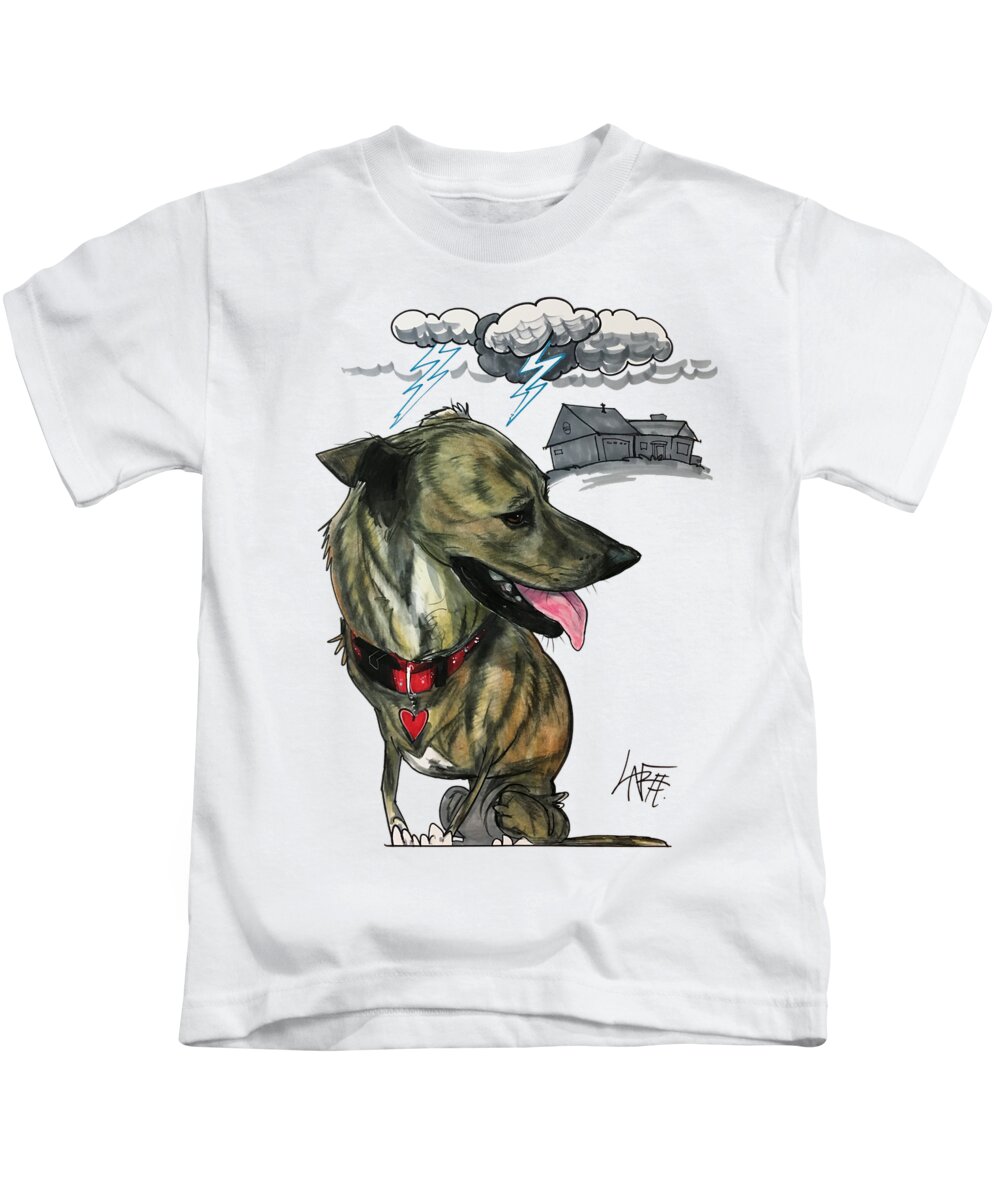 Thiel 4214 Kids T-Shirt featuring the drawing Thiel 4214 by Canine Caricatures By John LaFree