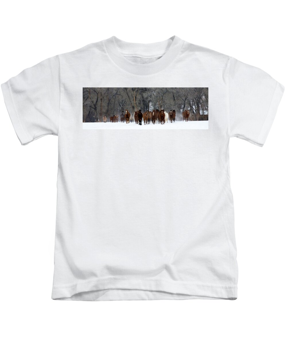 Animals Kids T-Shirt featuring the photograph Thunder by Eggers Photography