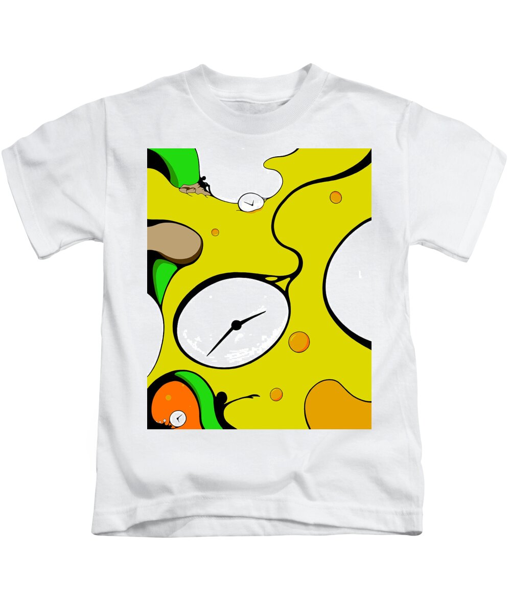 Clocks Kids T-Shirt featuring the drawing Time Lapse by Craig Tilley