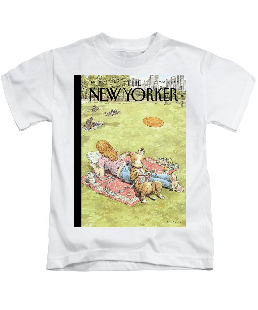 To Fetch Or Not To Fetch Kids T-Shirt featuring the painting To Fetch or Not to Fetch by John Cuneo