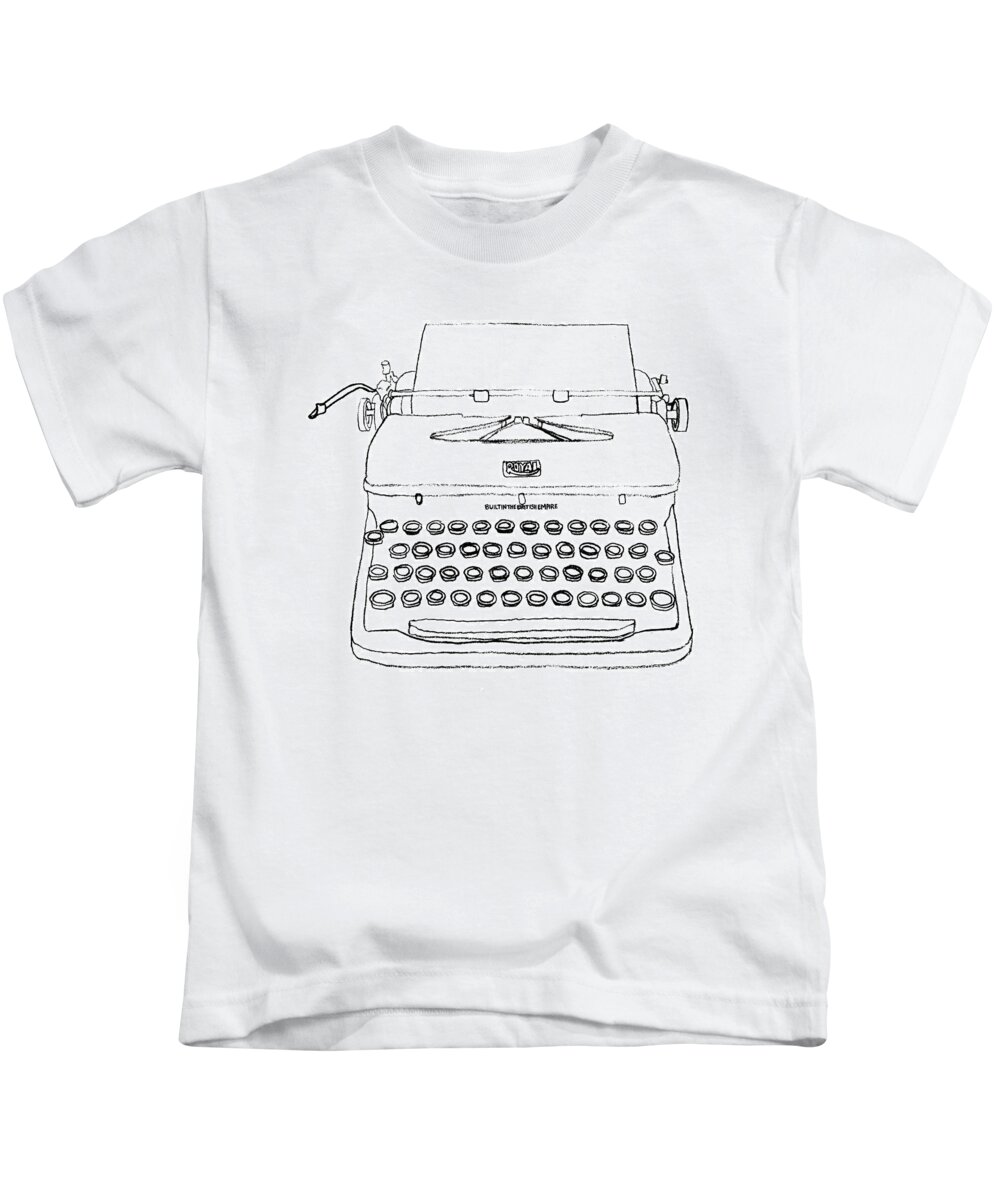 Typewriter Kids T-Shirt by Christine Migala - Pixels