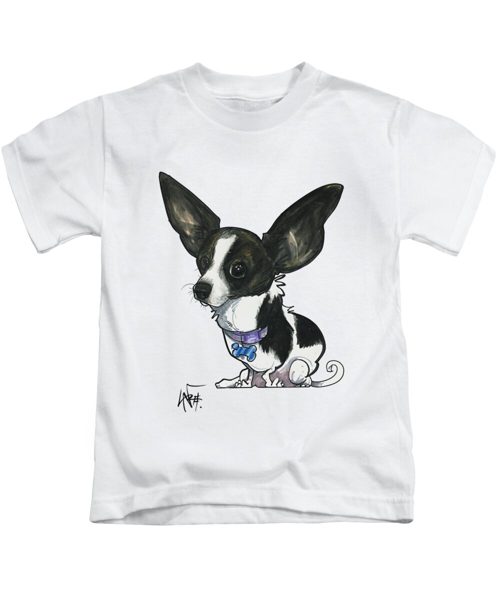 Voss 4623 Kids T-Shirt featuring the drawing Voss 4623 by John LaFree
