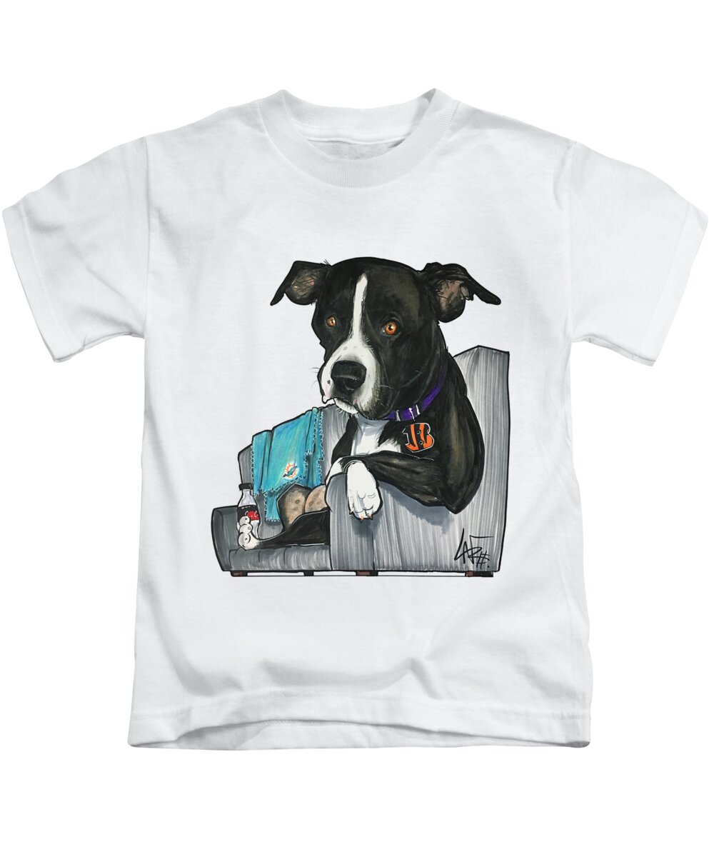 Wendel 4562 Kids T-Shirt featuring the drawing Wendel 4562 by Canine Caricatures By John LaFree
