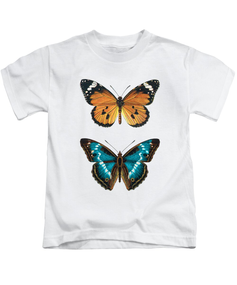 Butterfly Kids T-Shirt featuring the digital art Butterflies #1 by Madame Memento