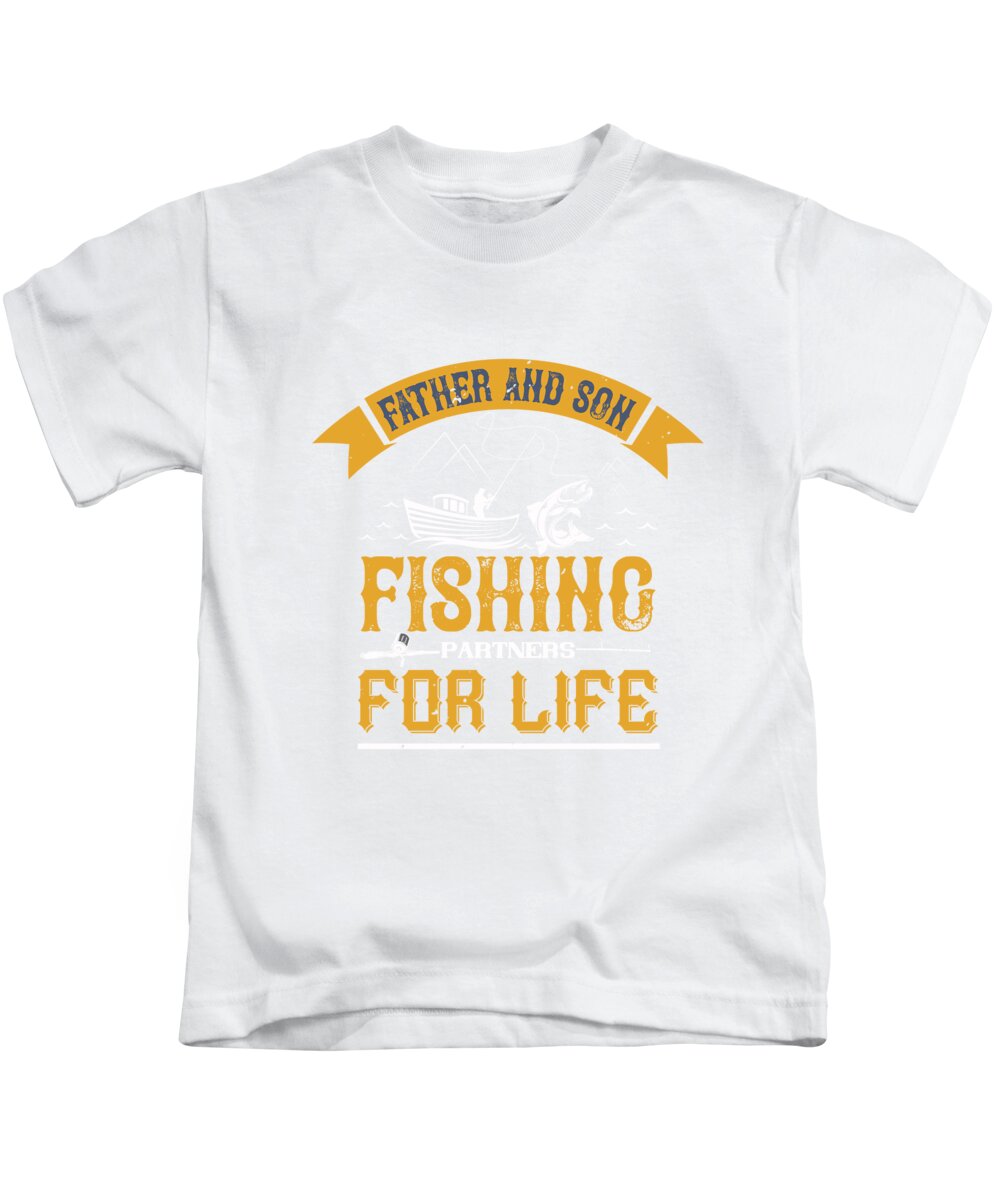 Father and son fishing partners for life #1 Kids T-Shirt