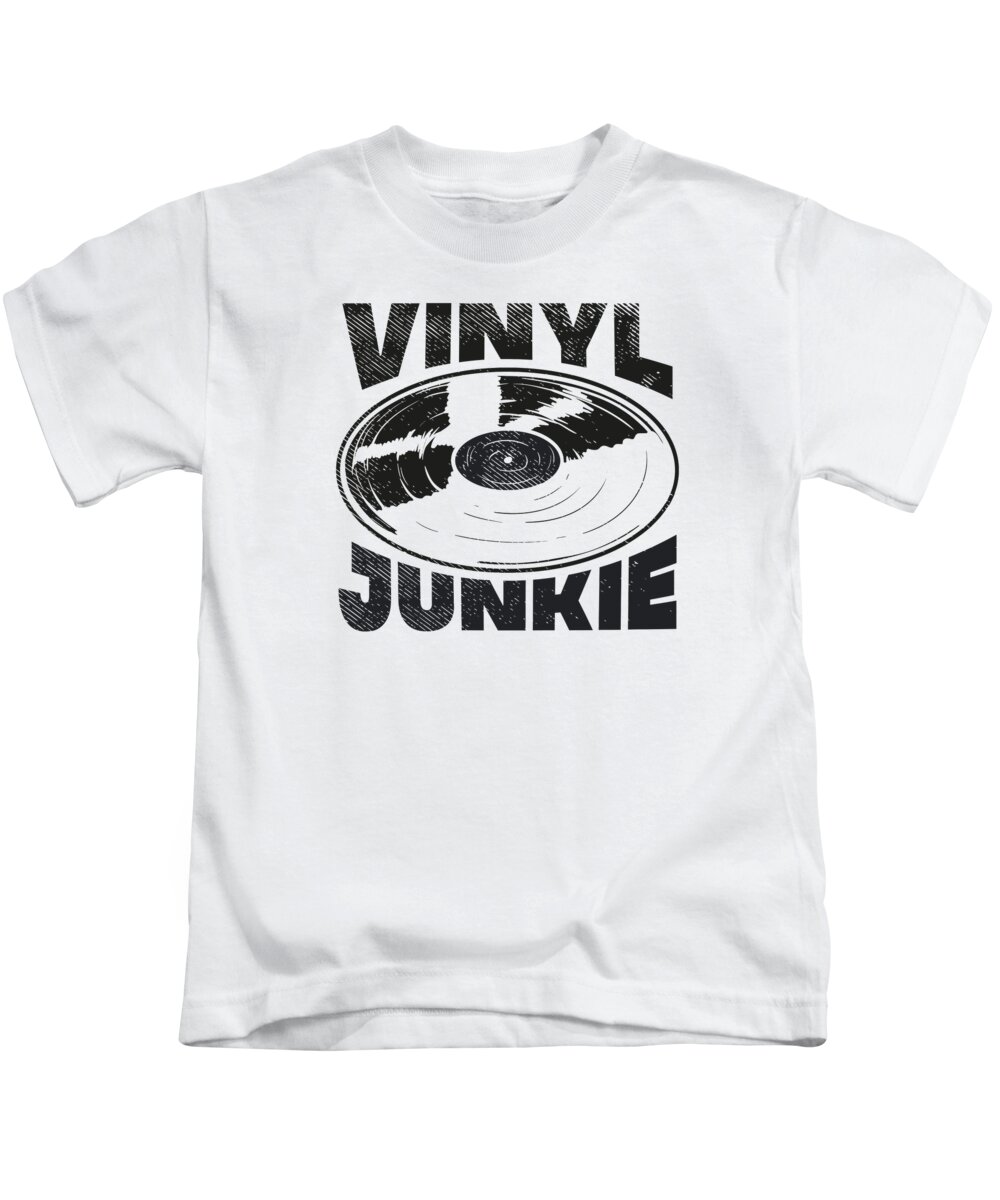 Vinyl Junkie Turntable Record Player 33 RPM Music #1 Kids T-Shirt by Toms Tee  Store - Fine Art America