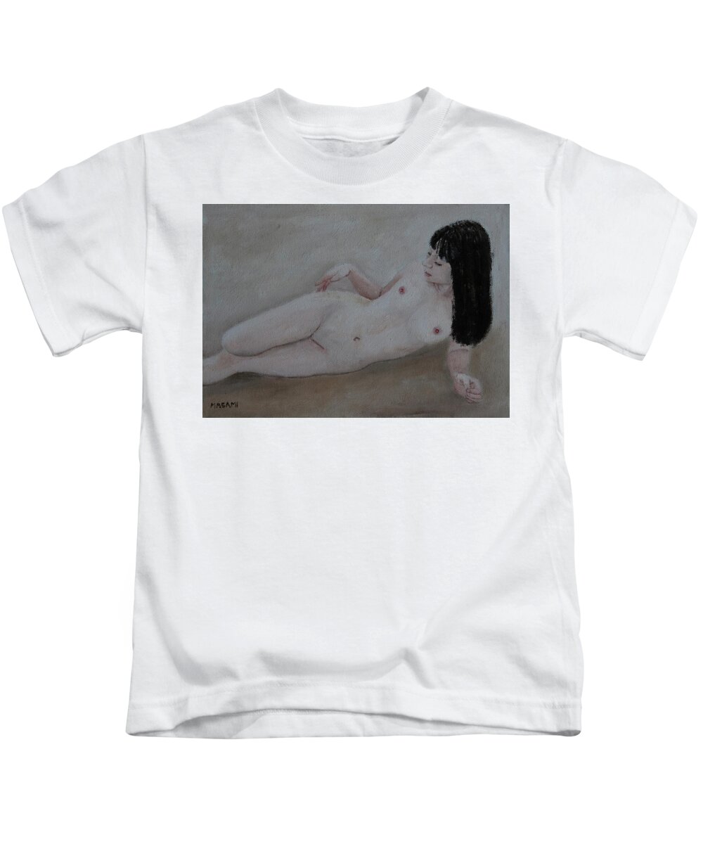 Nude Kids T-Shirt featuring the painting Nude Study #178 by Masami IIDA